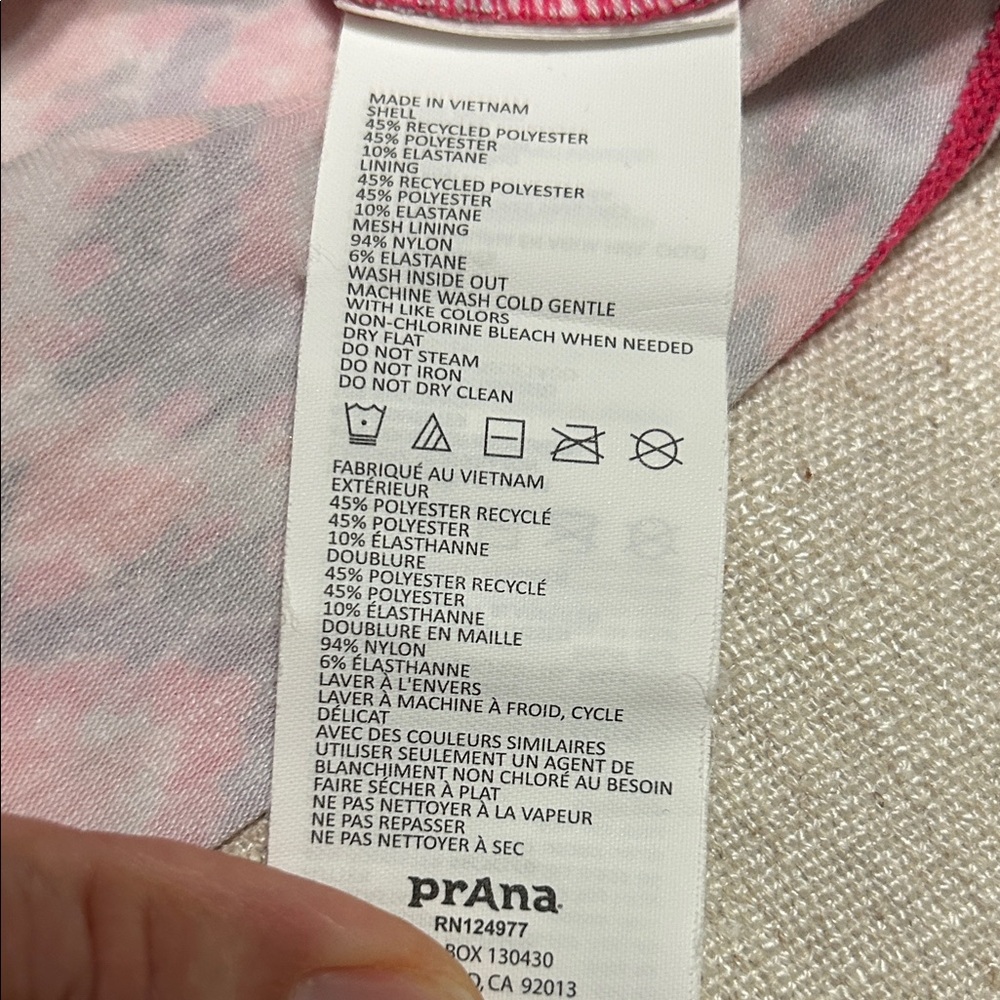 Prana Dress Women’s XL Pink Quin Geometric Mini Stretch Outdoor - Picture 11 of 15